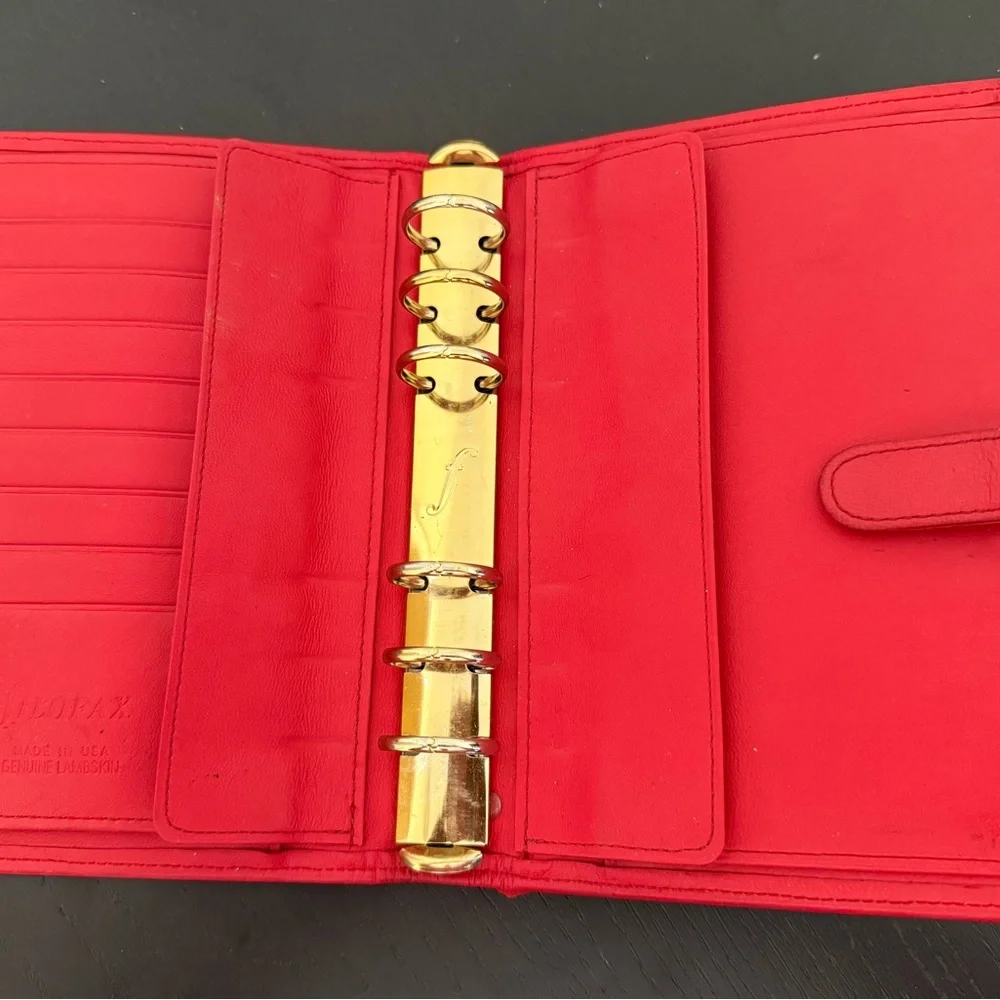Rare Unicorn Red Woven personal Filofax